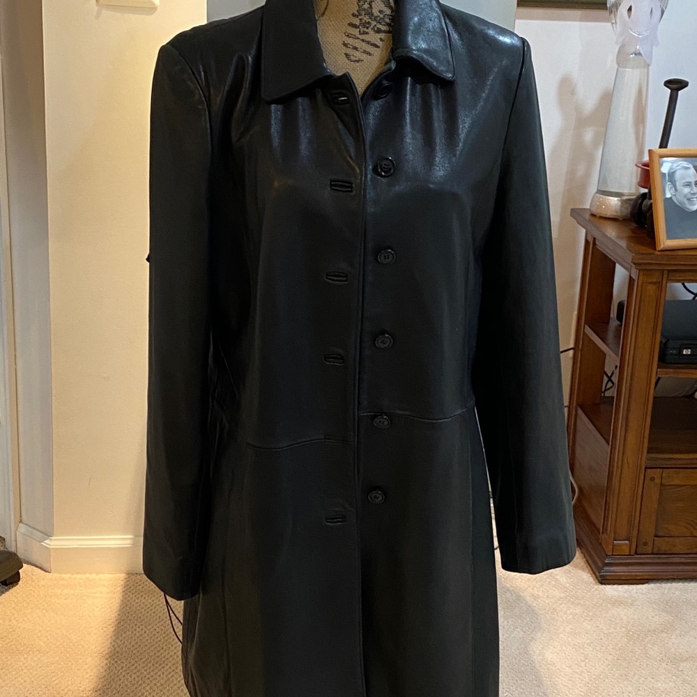 Leather coat